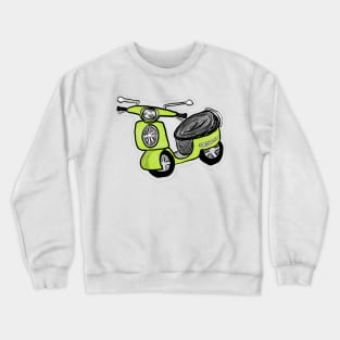 Lime green scooter Crewneck Sweatshirt